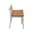 Pemberley Row Rubberwood Antique White Bench Rectangular 60.5