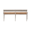 Pemberley Row Rubberwood Antique White Bench Rectangular 60.5