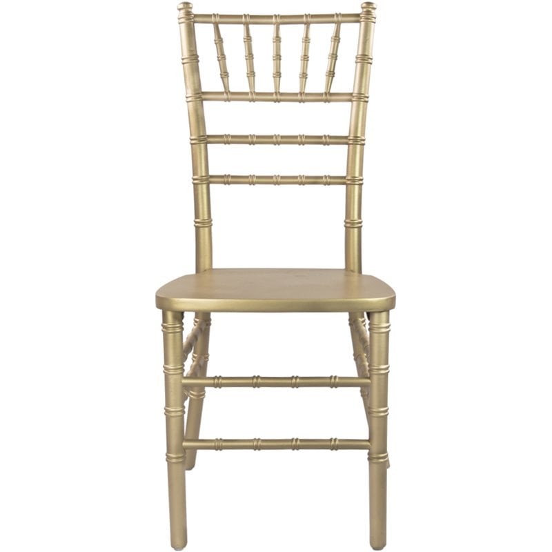 Pemberly Row Modern / Contemporary Wood Chiavari Chair In Gold