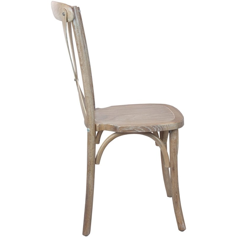 Pemberly Row Modern / Contemporary X-Back Chair In Driftwood