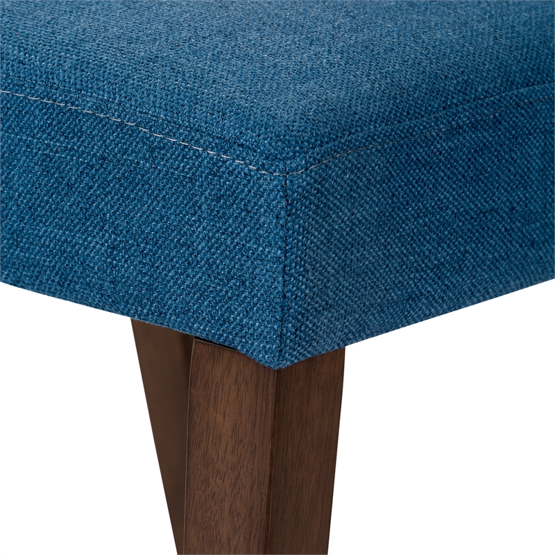 Pemberly Row Space Savers Medium Brown Nido Chair - Blue (RTA)-Set of 2