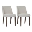Pemberly Row Space Savers Medium Brown Nido Chair - Light Tan (RTA)-Set of 2