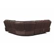 Pemberly Row Cocoa Brown Faux Leather 3-Piece Power Reclining Sectional