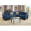 Pemberly Row 4 Piece Fabric Sectional Sofa Set in Navy Color