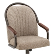 Pemberly Row Swivel Dining Chair in Walnut and Texture Bronze (Set of 2)