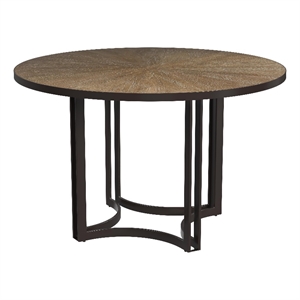Pemberly Row Modern / Contemporary Trucco Dining Table in Black Wood