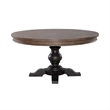 Pemberly Row Modern Americana Farmhouse Opt Pedestal Table - Black