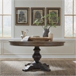 Pemberly Row Modern Americana Farmhouse Opt Pedestal Table - Black