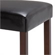 Pemberly Row Transitional Dining Chair (Set of 2) in Midnight Black Faux Leather