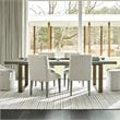 Pemberly Row Modern Robards Butterfly Leaf Dining Table in Flint