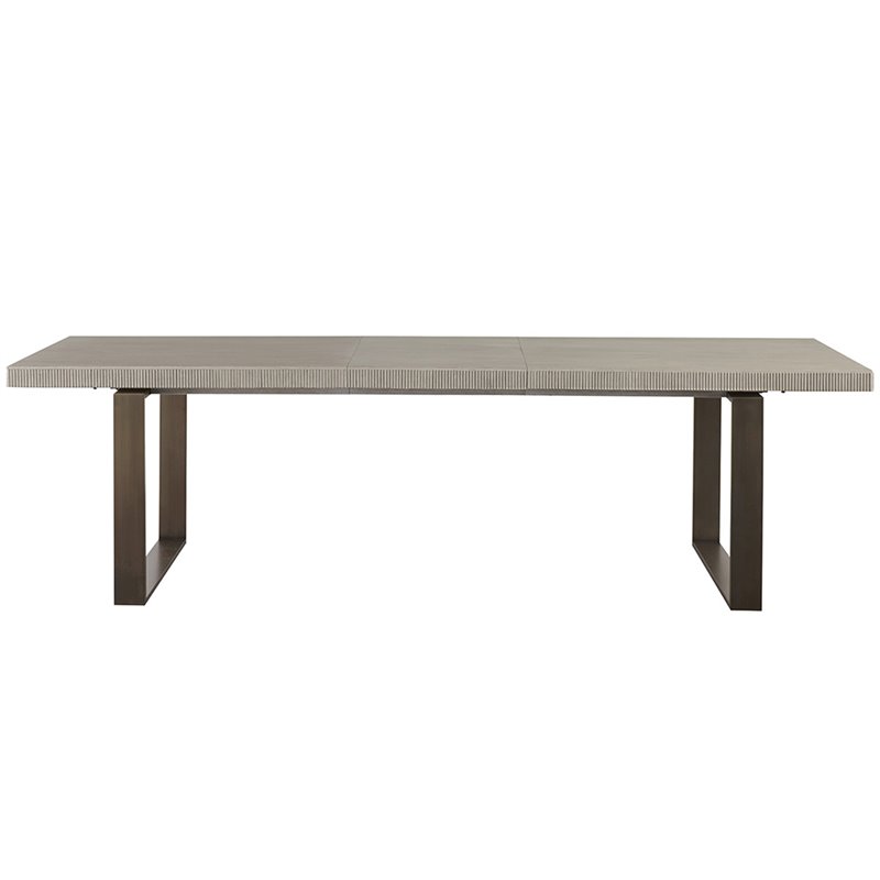Pemberly Row Modern Robards Butterfly Leaf Dining Table in Flint
