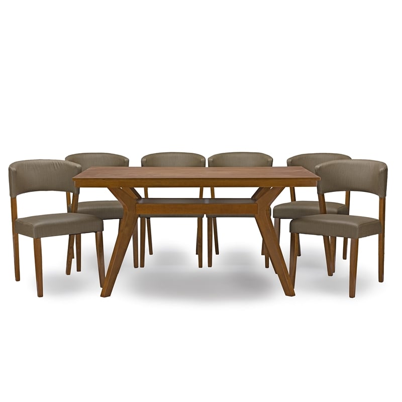 Pemberly Row Modern Faux Leather Dining Side Chair (Set of 2)