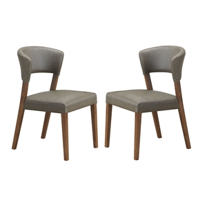 Pemberly Row Modern Faux Leather Dining Side Chair (Set of 2)