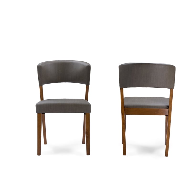 Pemberly Row Modern Faux Leather Dining Side Chair (Set of 2)