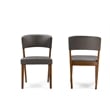 Pemberly Row Modern Faux Leather Dining Side Chair (Set of 2)