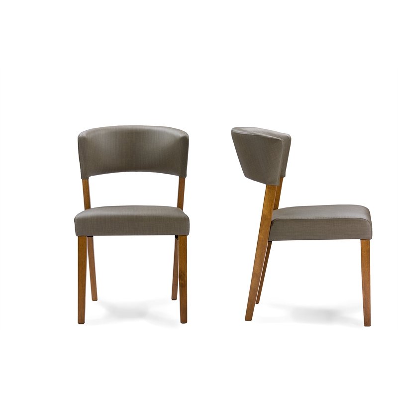 Pemberly Row Modern Faux Leather Dining Side Chair (Set of 2)
