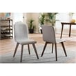 Pemberly Row Modern Dining Side Chair in Dark Gray (Set of 2)