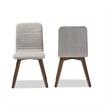 Pemberly Row Modern Dining Side Chair in Dark Gray (Set of 2)