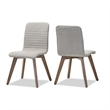 Pemberly Row Modern Dining Side Chair in Dark Gray (Set of 2)