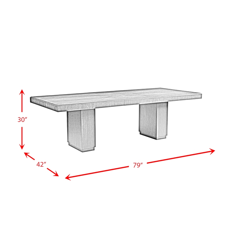 Pemberly Row Modern Rectangular Standard Height Dining Table