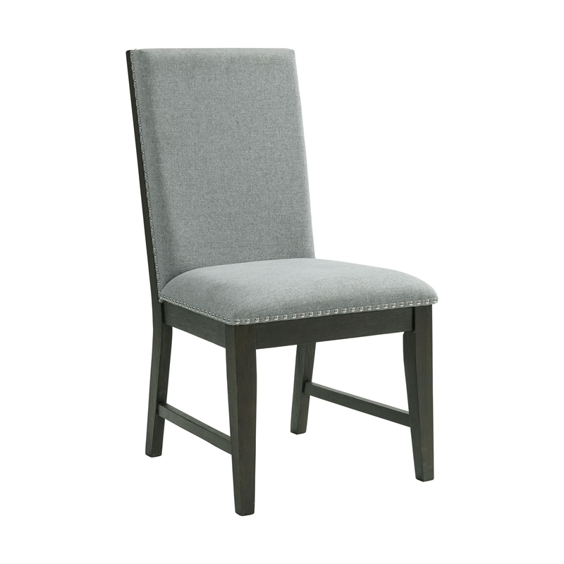 Pemberly Row Modern / Contemporary Standard Height Side Chair Set in Gray