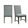 Pemberly Row Modern / Contemporary Standard Height Side Chair Set in Gray