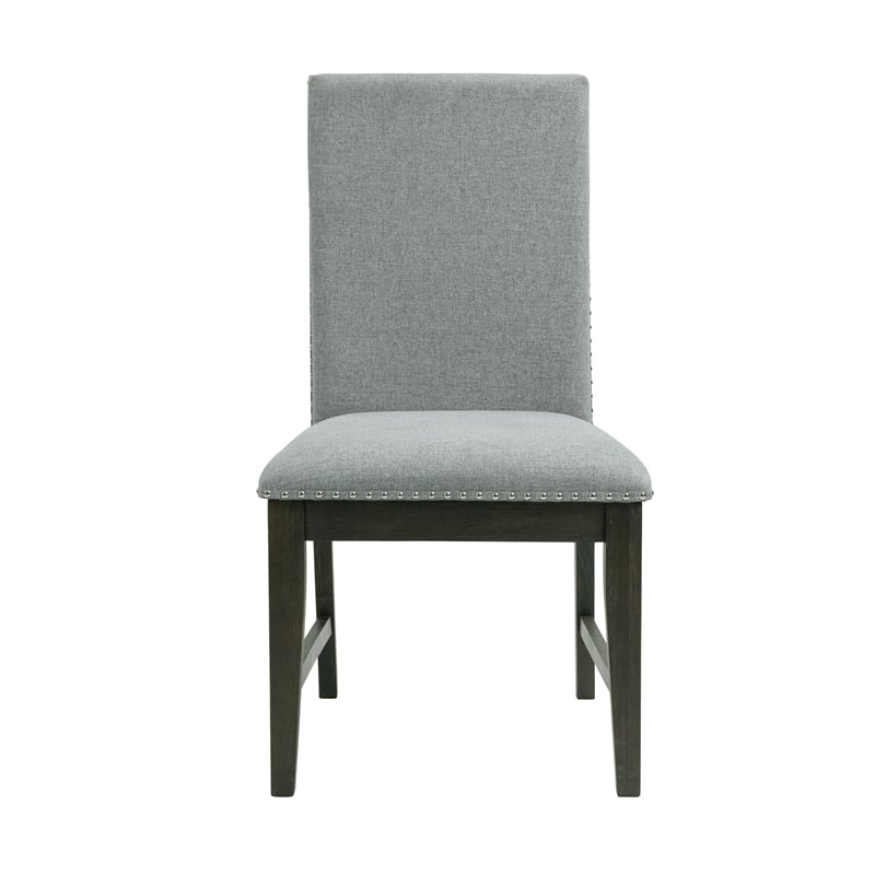 Pemberly Row Modern / Contemporary Standard Height Side Chair Set in Gray