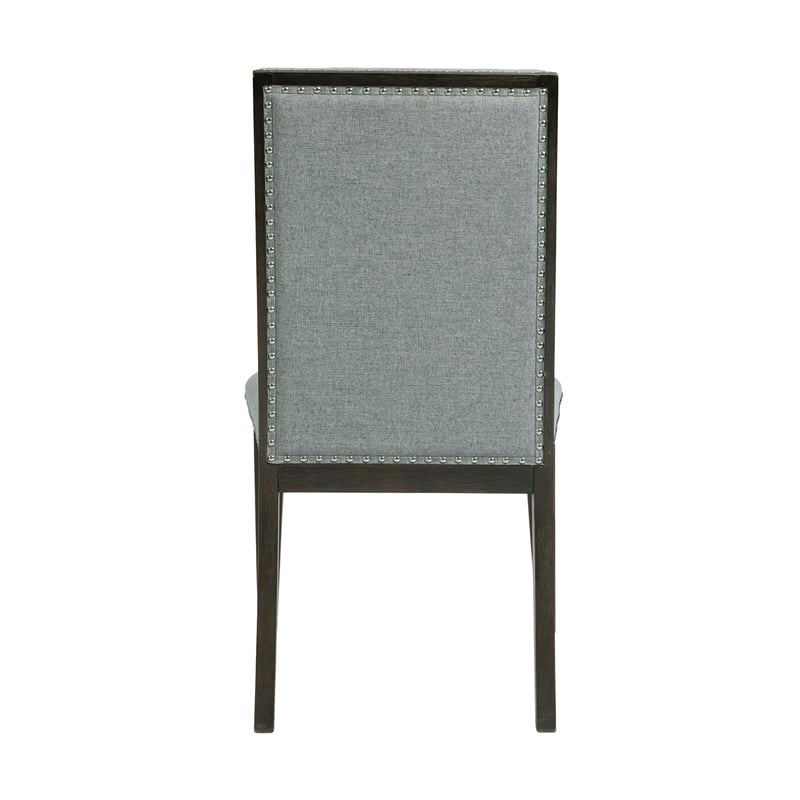 Pemberly Row Modern / Contemporary Standard Height Side Chair Set in Gray