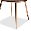 Pemberly Row Grey and Rose Gold Finished Dining Chair (Set of 2)