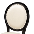 Pemberly Row Beige and Black Finished Wood 2-Piece Dining Chair Set