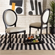 Pemberly Row Beige and Black Finished Wood 2-Piece Dining Chair Set