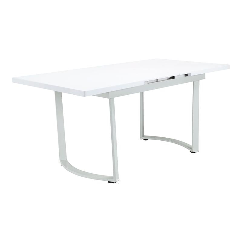 Pemberly Row Modern / Contemporary Dining Table in High Gloss White