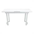 Pemberly Row Modern / Contemporary Dining Table in High Gloss White