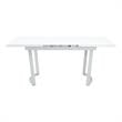 Pemberly Row Modern / Contemporary Dining Table in High Gloss White