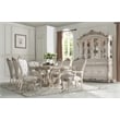 Pemberly Row Upholstered Tufted Arm Chair in Cream and Antique White Set of 2