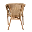 Pemberly Row Modern Bohemian Natural Brown Antique Rattan Dining Chair
