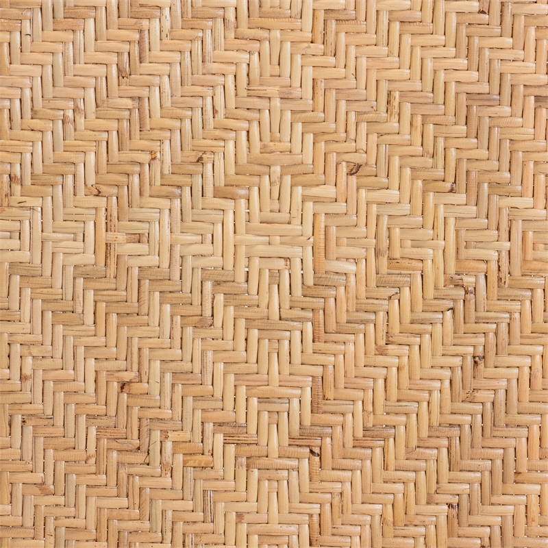 Pemberly Row Modern Bohemian Natural Brown Rattan Counter Stool