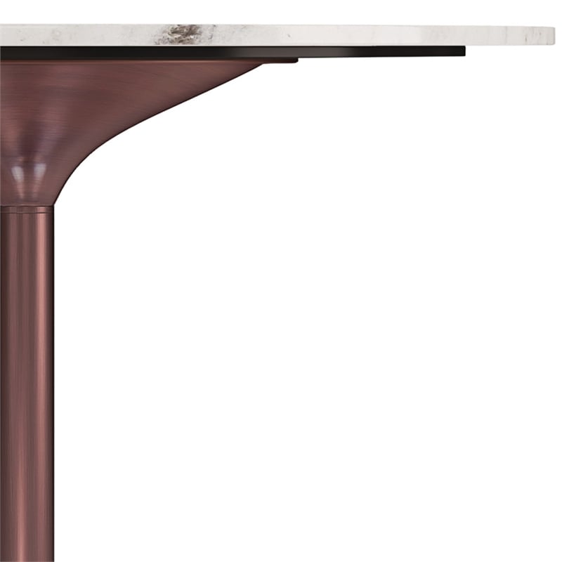 Pemberly Row 36 inch x 36 inch Round Contemporary Dining Table in White