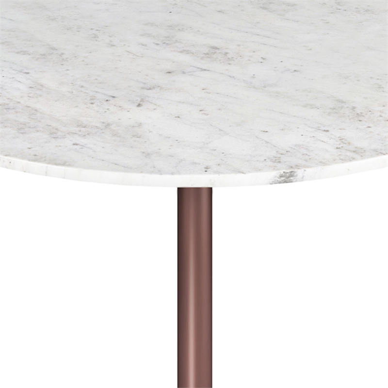 Pemberly Row 36 inch x 36 inch Round Contemporary Dining Table in White