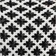 Pemberly Row French Black and White Weaving Natural Rattan Bistro Chair