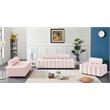 Pemberly Row Modern / Contemporary Upholstered Pink Velvet Sofa
