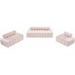 Pemberly Row Modern / Contemporary Upholstered Pink Velvet Sofa
