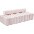 Pemberly Row Modern / Contemporary Upholstered Pink Velvet Sofa