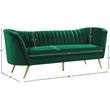 Pemberly Row Modern / Contemporary Upholstered Green Velvet Sofa