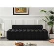 Pemberly Row Modern / Contemporary Upholstered Black Velvet Sofa