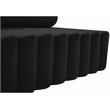 Pemberly Row Modern / Contemporary Upholstered Black Velvet Sofa