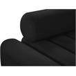 Pemberly Row Modern / Contemporary Upholstered Black Velvet Sofa
