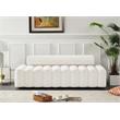 Pemberly Row Modern / Contemporary Upholstered Cream Velvet Sofa