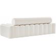 Pemberly Row Modern / Contemporary Upholstered Cream Velvet Sofa