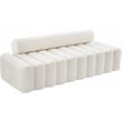 Pemberly Row Modern / Contemporary Upholstered Cream Velvet Sofa